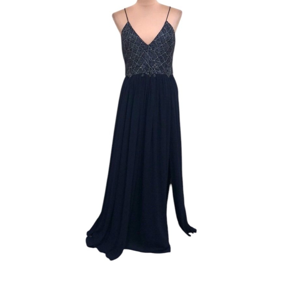 Chic Navy Blue Maxi Dress